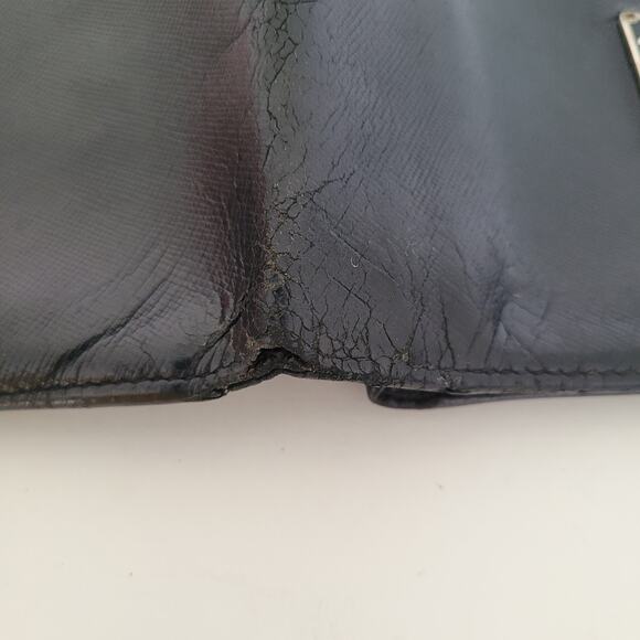 PRADA Black Nero Saffiano Leather Wallet Medium Bifold Compact Unisex Authentic - Picture 12 of 15